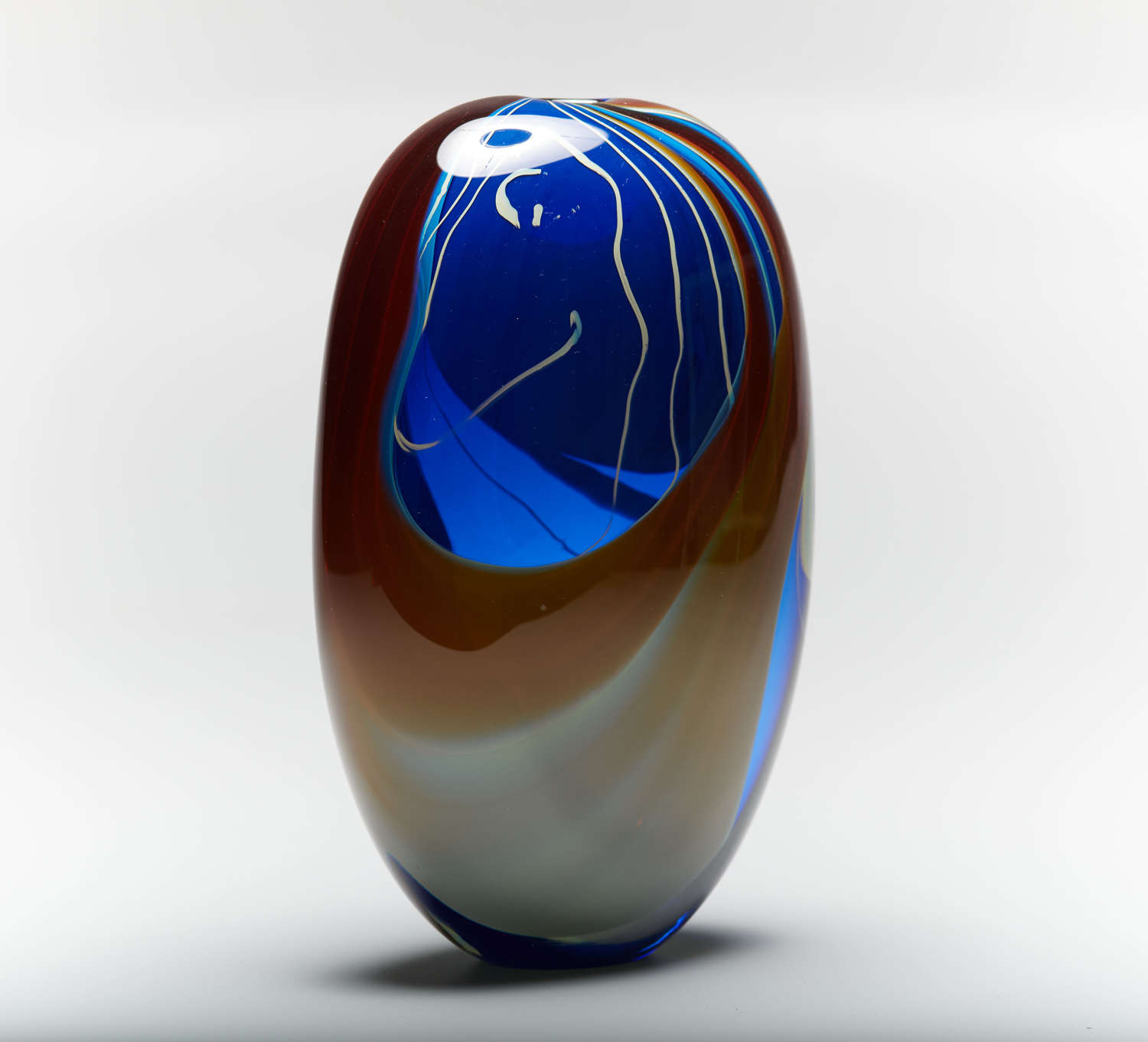Peter Layton Ariel Stone form hand blown studio glass