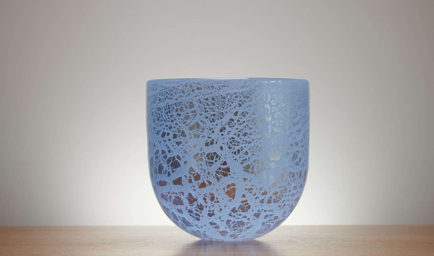 Adam Aaronson  Light blue & silver fragmented bowl