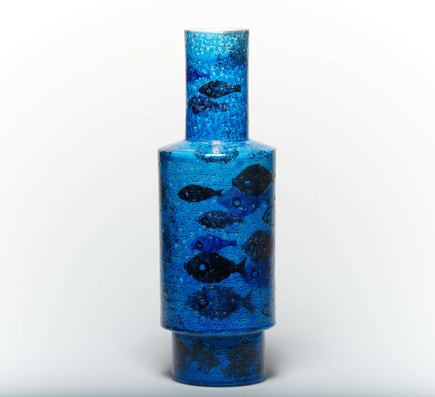 Aldo Londi Bitossi Rimini Blue Fish Vase