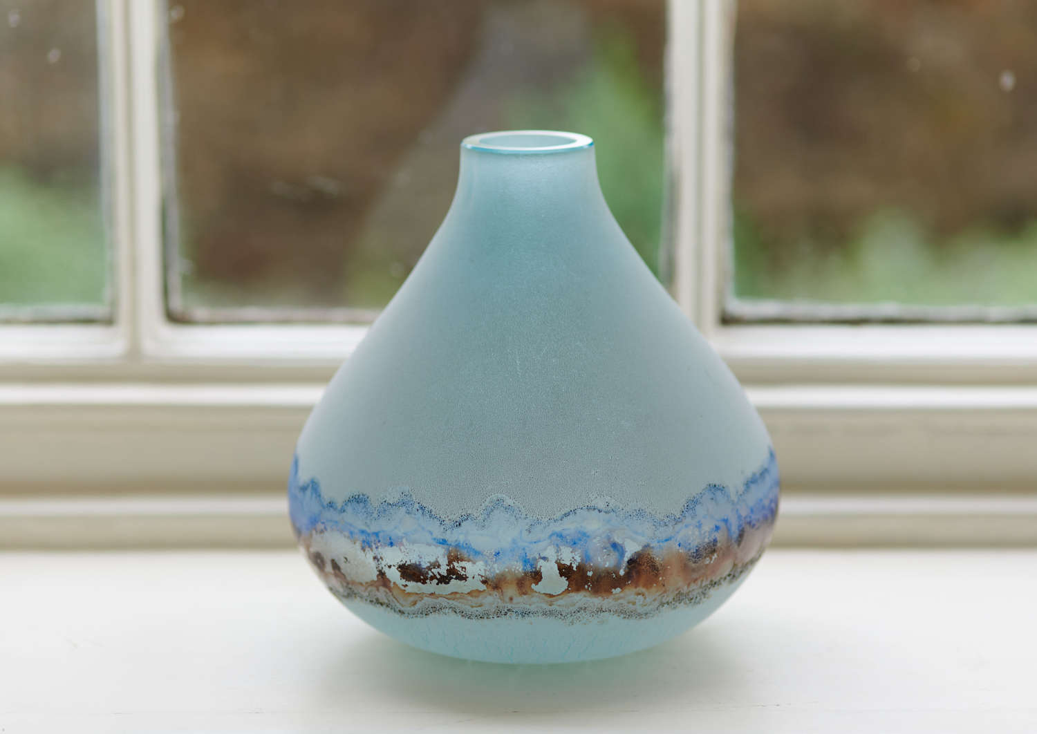 Murano Scavo Glass Vase designed by Alfredo Barbini 1960s