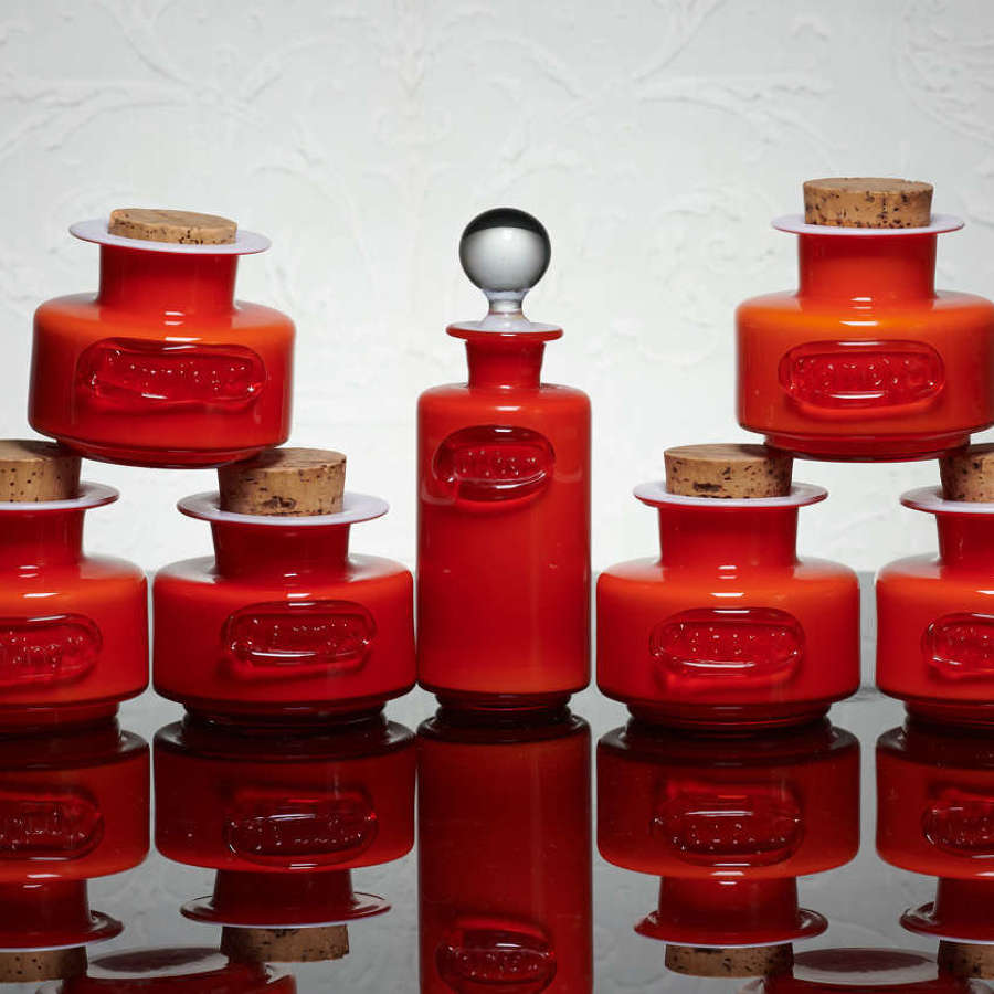 Holmegaard Palet range Spice Jars designed by Michael Bang